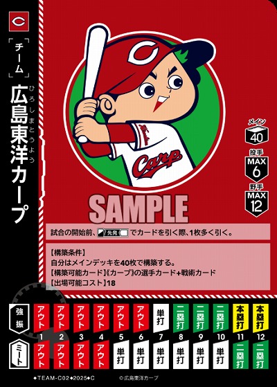 広島東洋カープ 【TBP01-TEAM-C02】